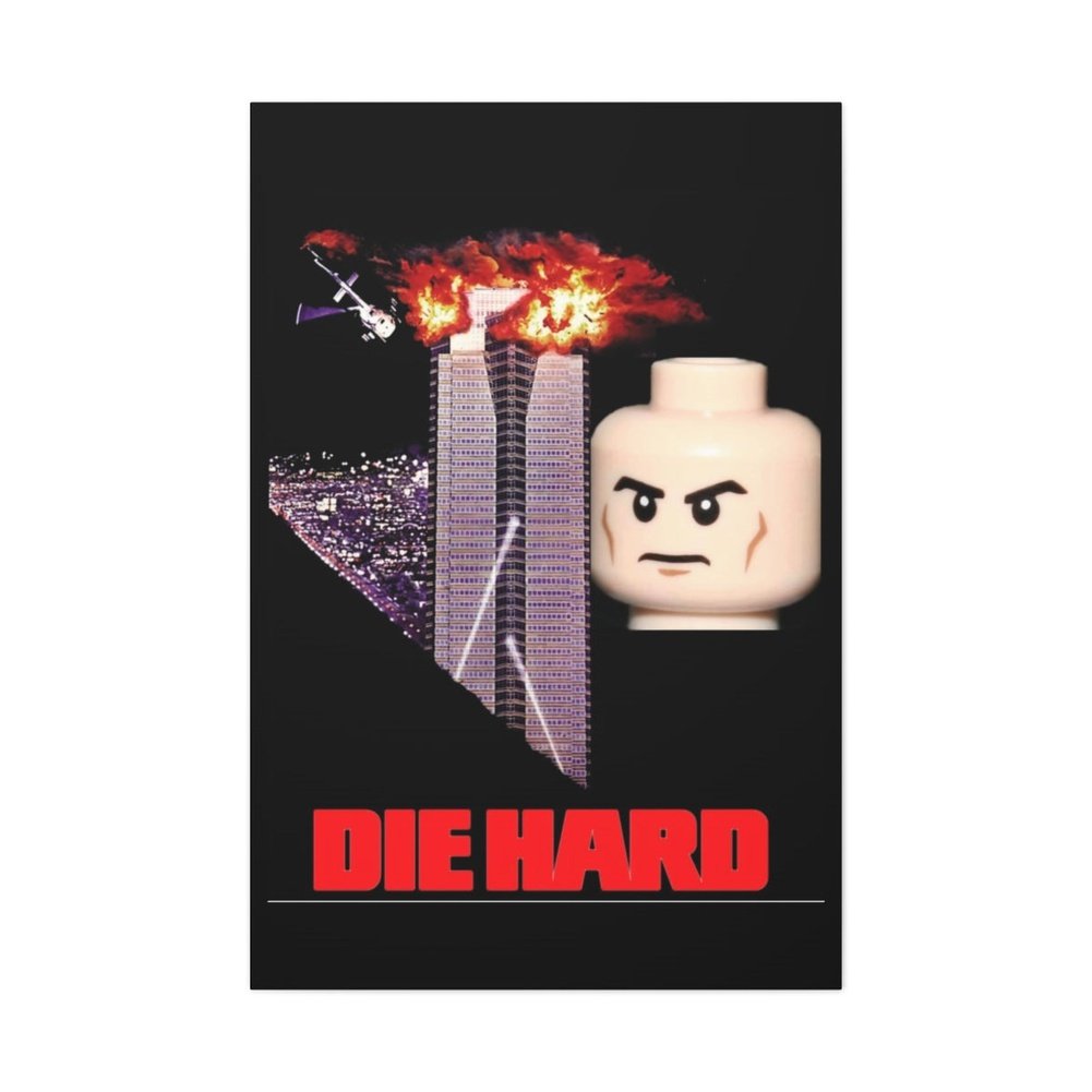 MOC NON LEGO Die Hard LEGO Movie Wall Art Canvas Art With Backing.