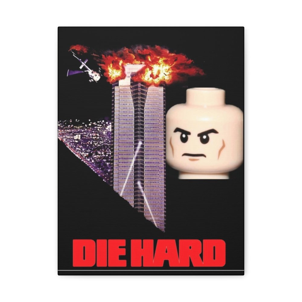 MOC NON LEGO Die Hard LEGO Movie Wall Art Canvas Art With Backing.