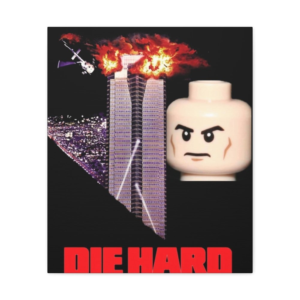 MOC NON LEGO Die Hard LEGO Movie Wall Art Canvas Art With Backing.