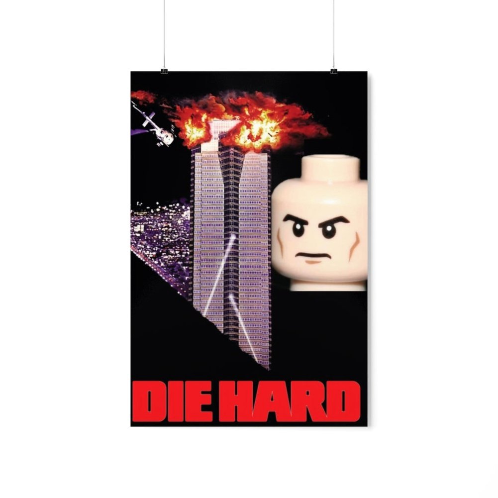 MOC NON LEGO Die Hard LEGO Movie Wall Art POSTER ONLY