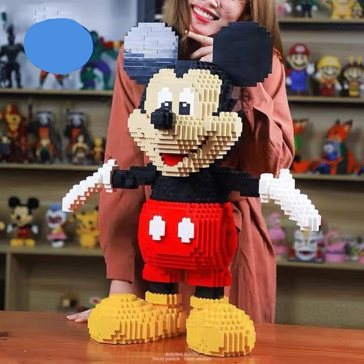 Disney Mickey & Minnie New Building Block Toy 38cm Puzzle Assembled Building Block Toy DIY Cartoon 3D Models Puzzle Toy Jurassic Bricks