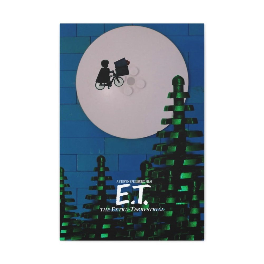 MOC NON LEGO E.T. LEGO Movie Wall Art Canvas Art With Backing.