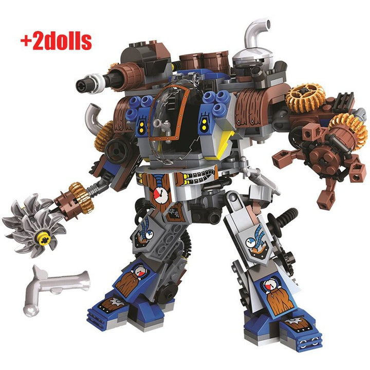 MOC NON LEGO 371pcs City Age Of Steam Series Soldier Mechanical Titan Robots Figures Building Blocks Bricks toys