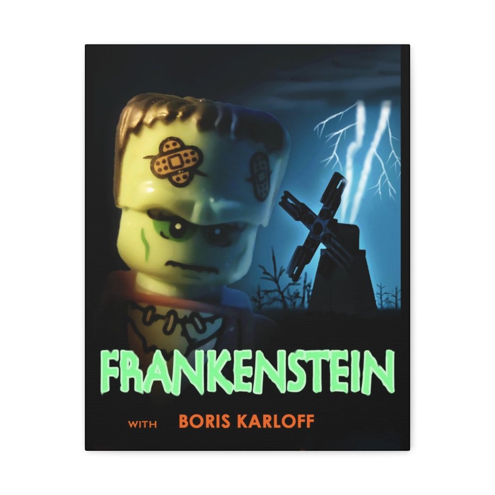 MOC NON LEGO Frankenstein LEGO Movie Wall Art Canvas Art With Backing.