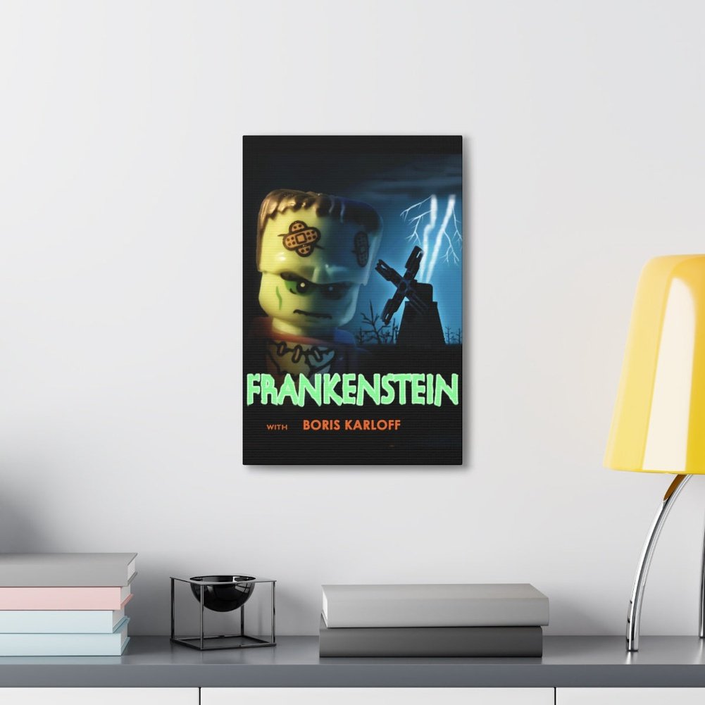 Frankenstein LEGO Movie Wall Art Canvas Art With Backing. Jurassic Bricks