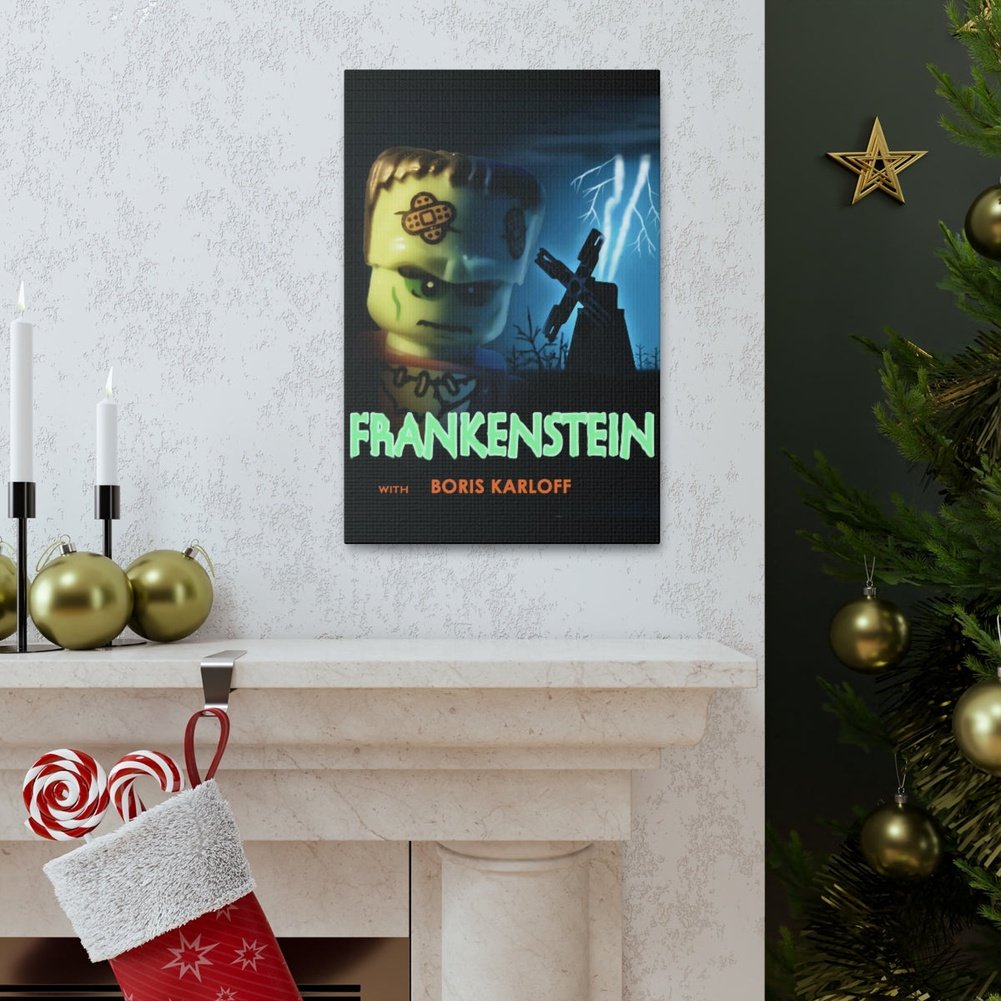 Frankenstein LEGO Movie Wall Art Canvas Art With Backing. Jurassic Bricks