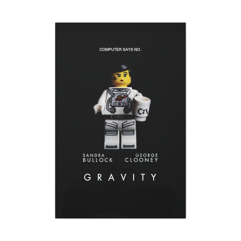 Gravity LEGO Movie Wall Art Canvas Art With Backing. Jurassic Bricks