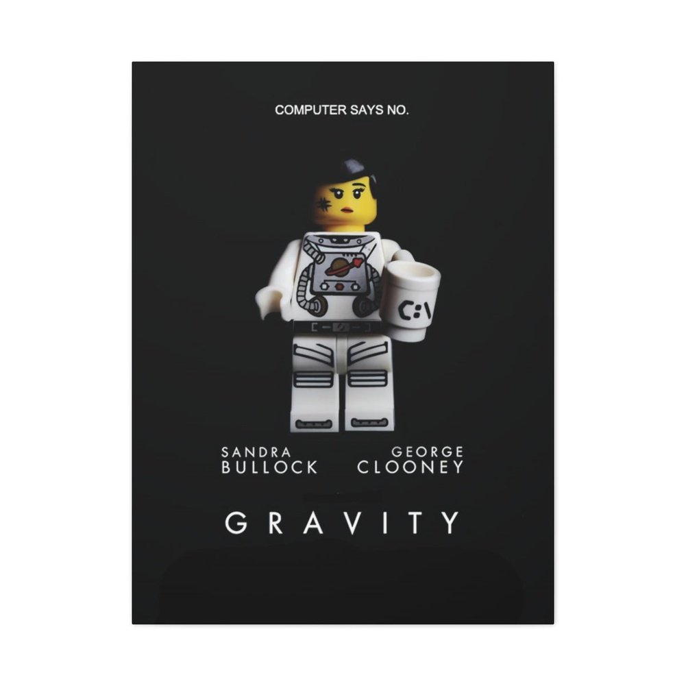 MOC NON LEGO Gravity LEGO Movie Wall Art Canvas Art With Backing.