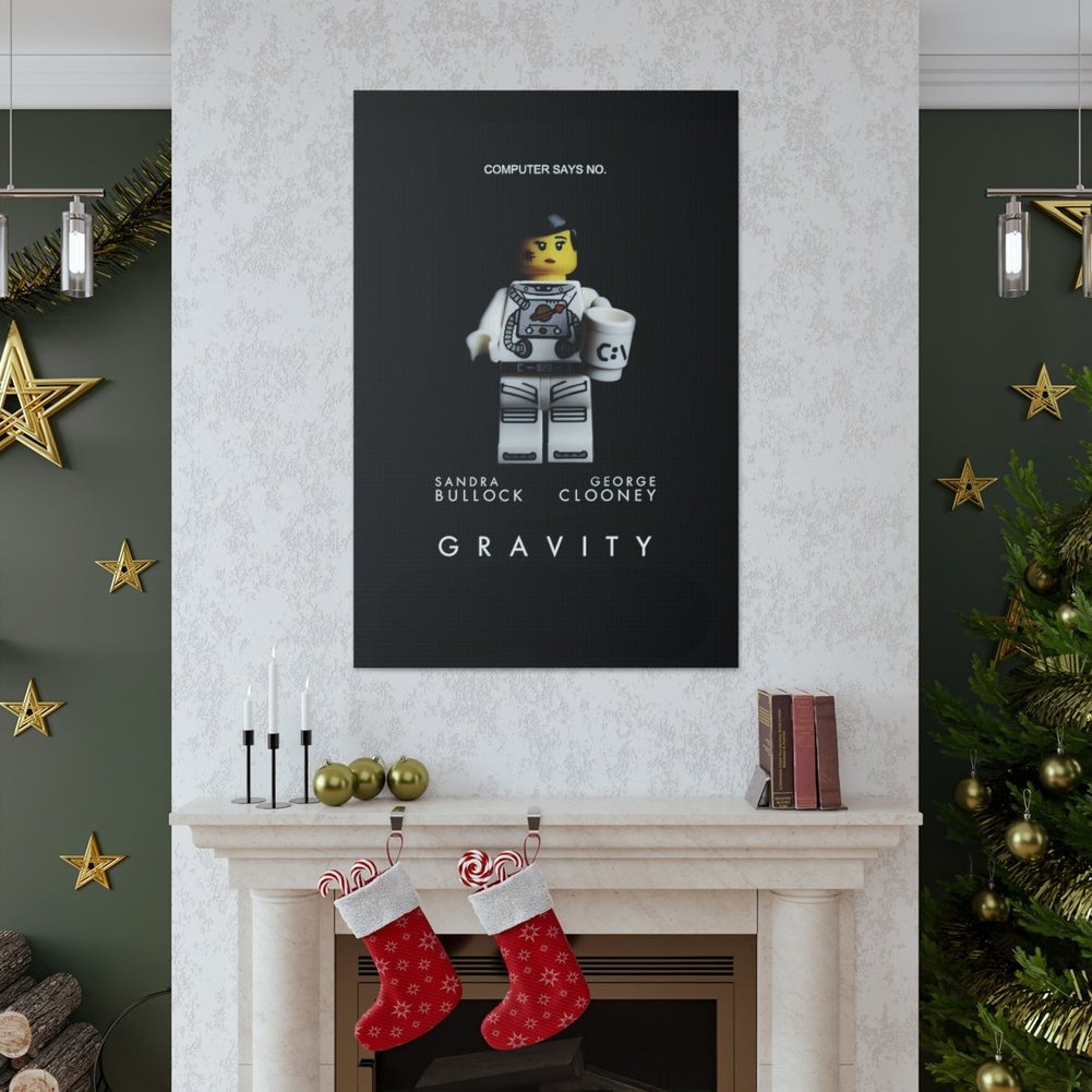 Gravity LEGO Movie Wall Art Canvas Art With Backing. Jurassic Bricks