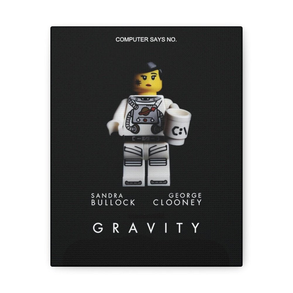 MOC NON LEGO Gravity LEGO Movie Wall Art Canvas Art With Backing.