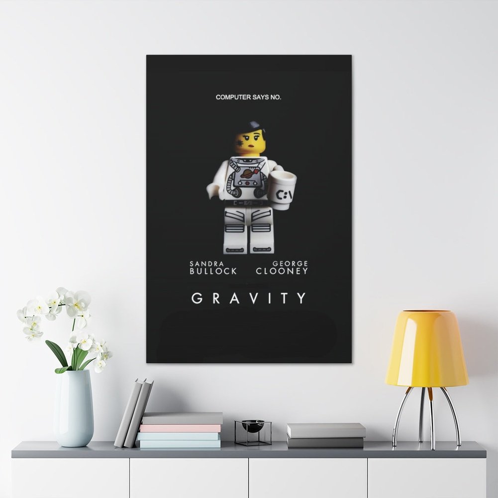 Gravity LEGO Movie Wall Art Canvas Art With Backing. Jurassic Bricks