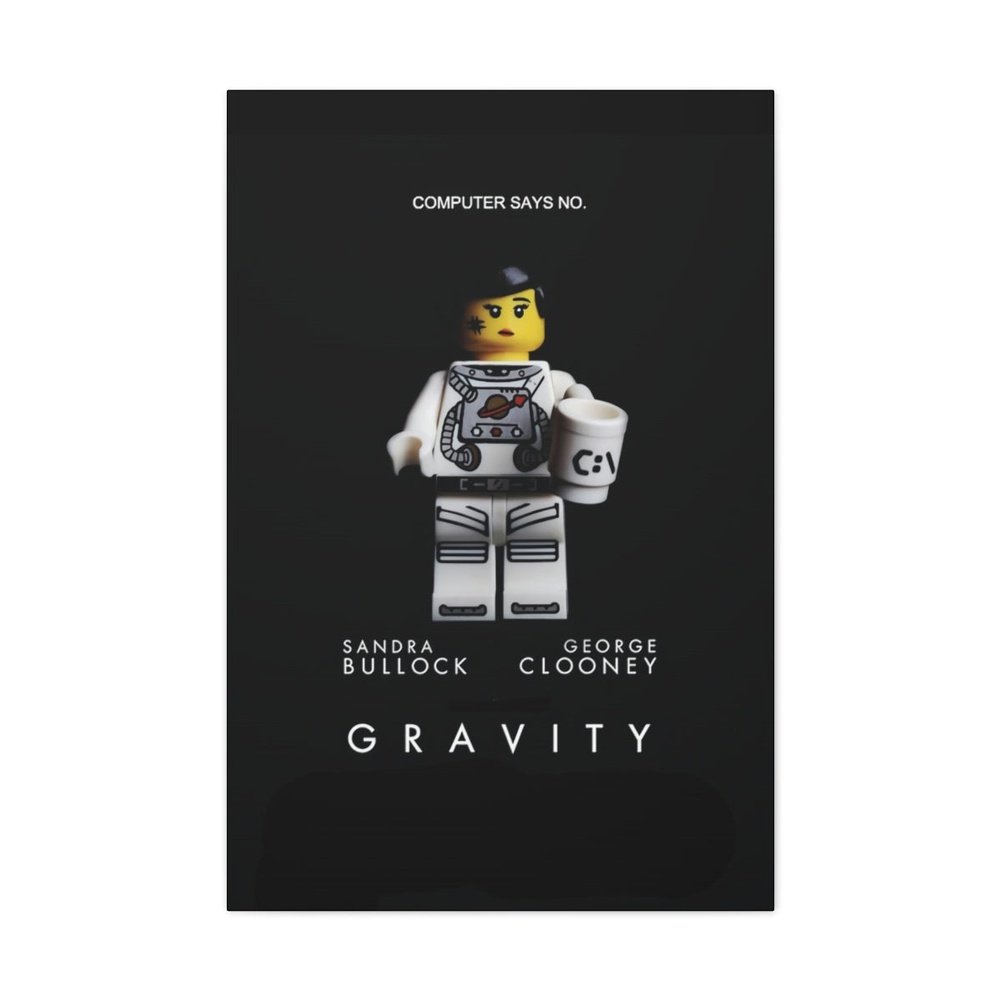 MOC NON LEGO Gravity LEGO Movie Wall Art Canvas Art With Backing.