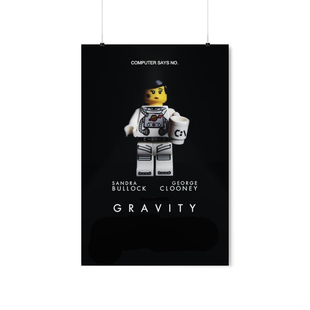 MOC NON LEGO Gravity LEGO Movie Wall Art POSTER ONLY