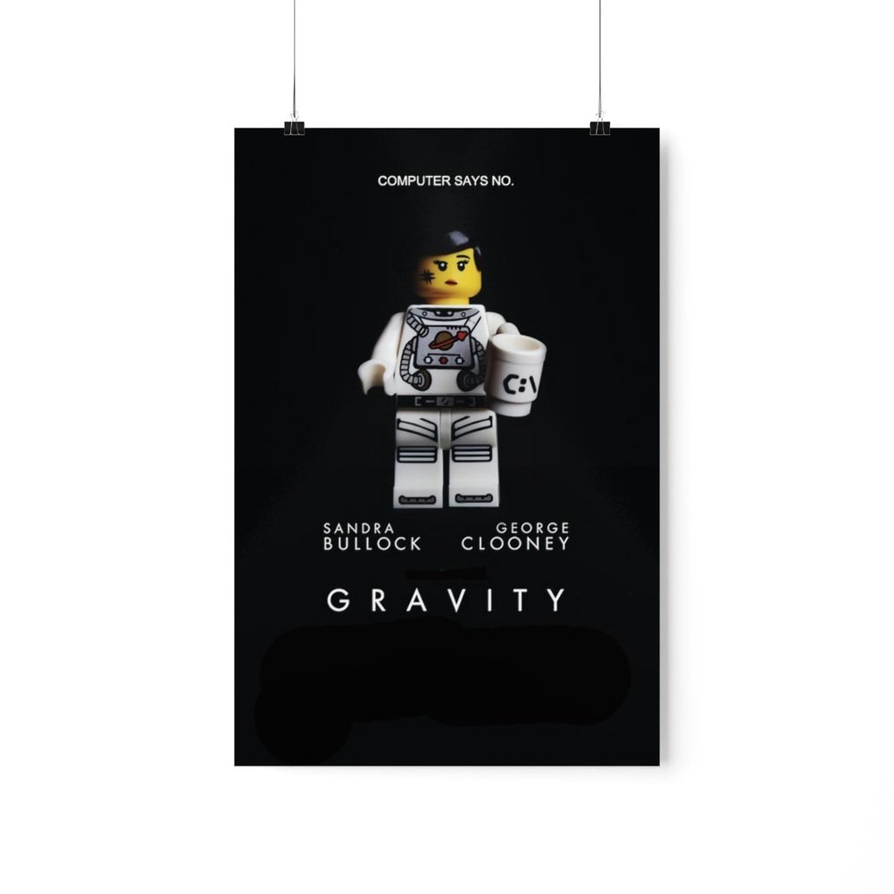 MOC NON LEGO Gravity LEGO Movie Wall Art POSTER ONLY