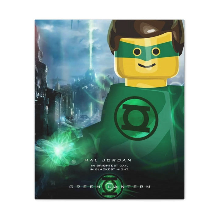 MOC NON LEGO Green Lantern LEGO Movie Wall Art Canvas Art With Backing.