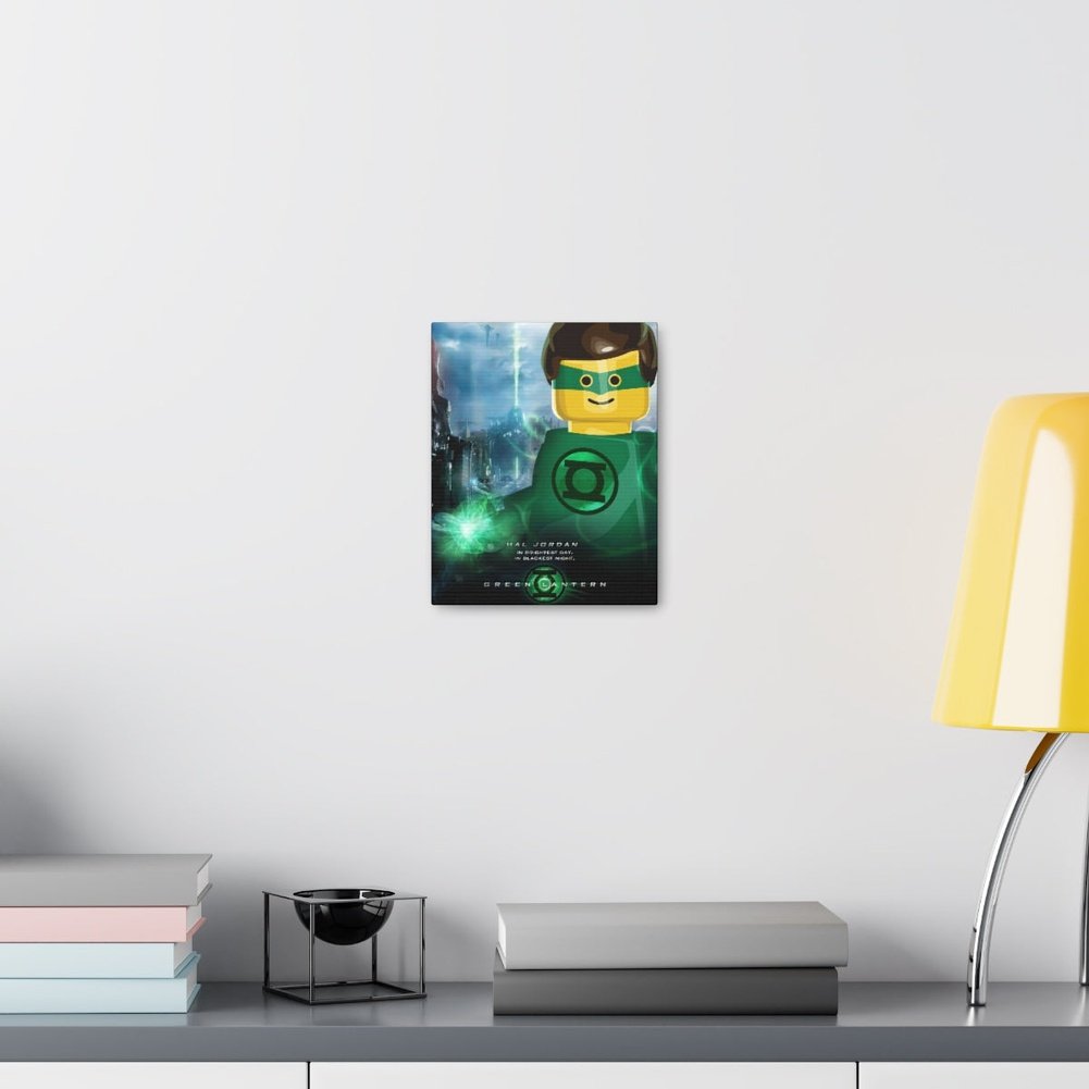 Green Lantern LEGO Movie Wall Art Canvas Art With Backing. Jurassic Bricks