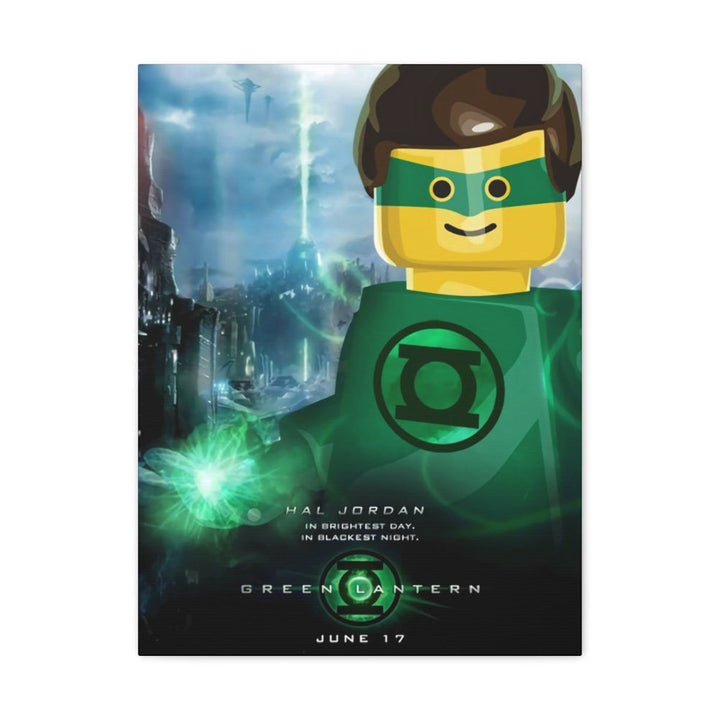 MOC NON LEGO Green Lantern LEGO Movie Wall Art Canvas Art With Backing.