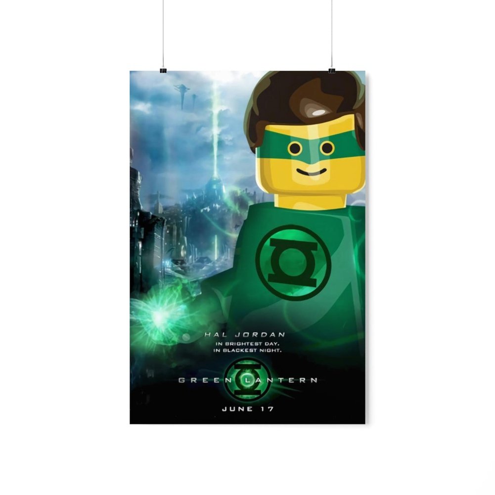 MOC NON LEGO Green Lantern LEGO Movie Wall Art POSTER ONLY