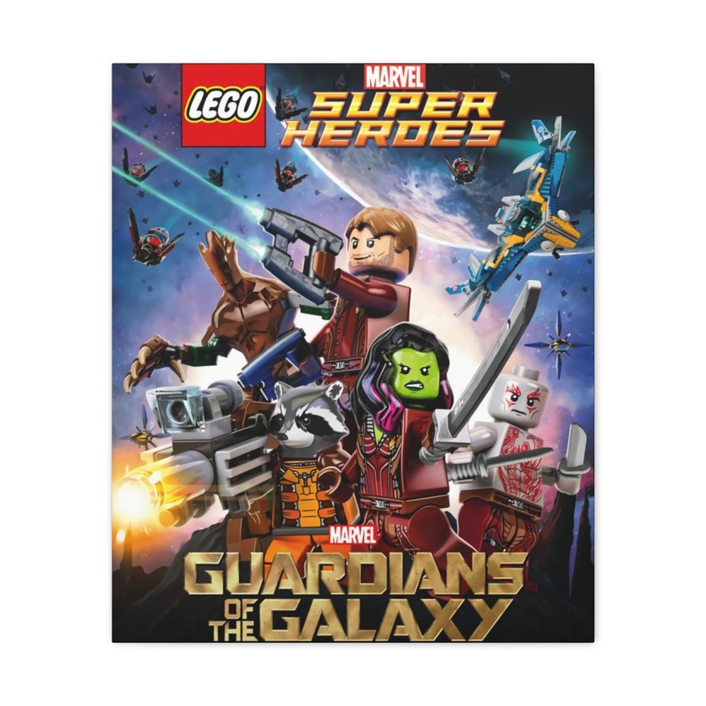 MOC NON LEGO Guardians of The Galaxy v2 LEGO Movie Wall Art Canvas Art With Backing.