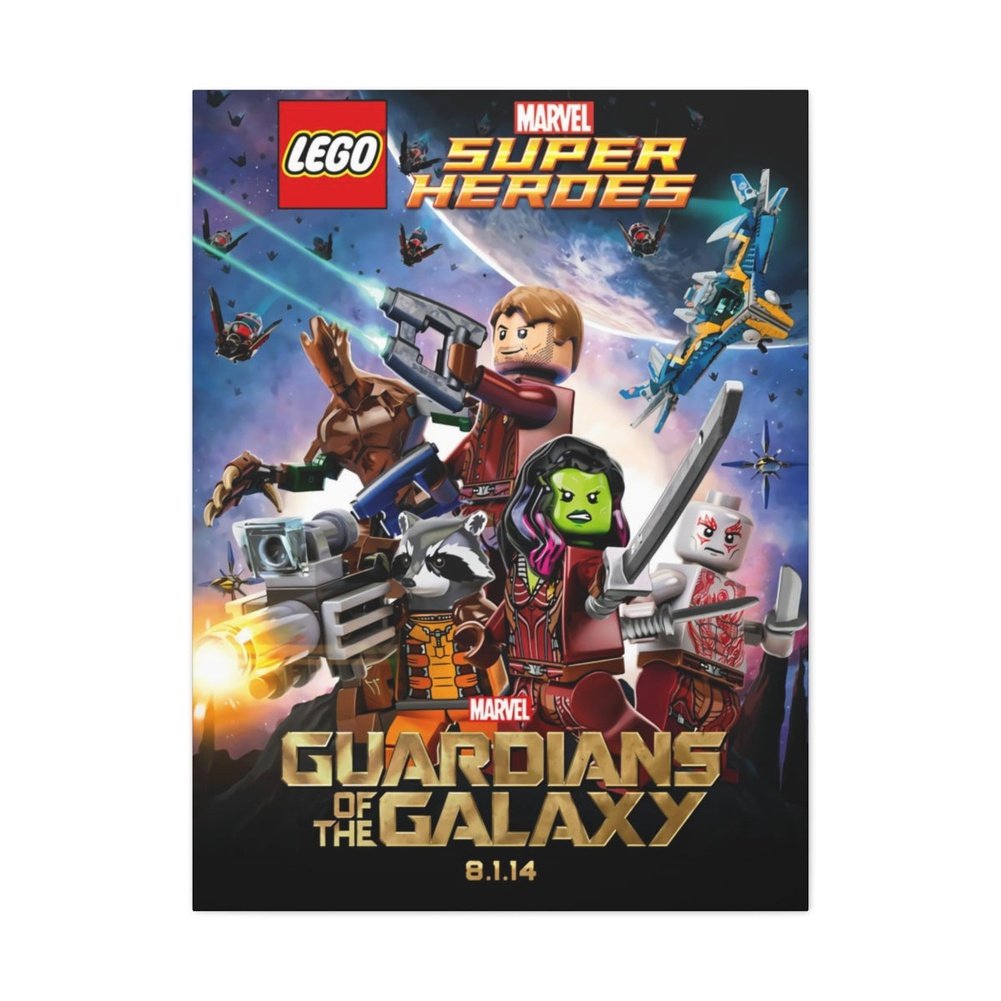 MOC NON LEGO Guardians of The Galaxy v2 LEGO Movie Wall Art Canvas Art With Backing.