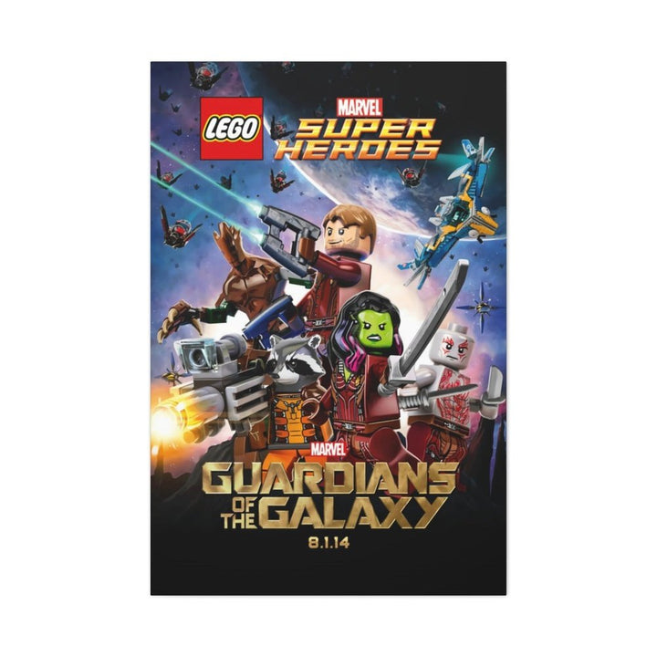 MOC NON LEGO Guardians of The Galaxy v2 LEGO Movie Wall Art Canvas Art With Backing.