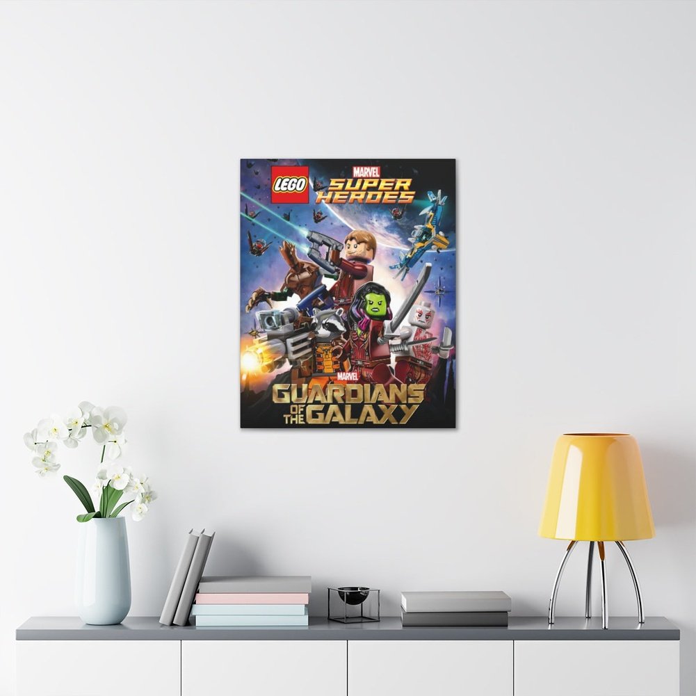 Guardians of The Galaxy v2 LEGO Movie Wall Art Canvas Art With Backing. Jurassic Bricks