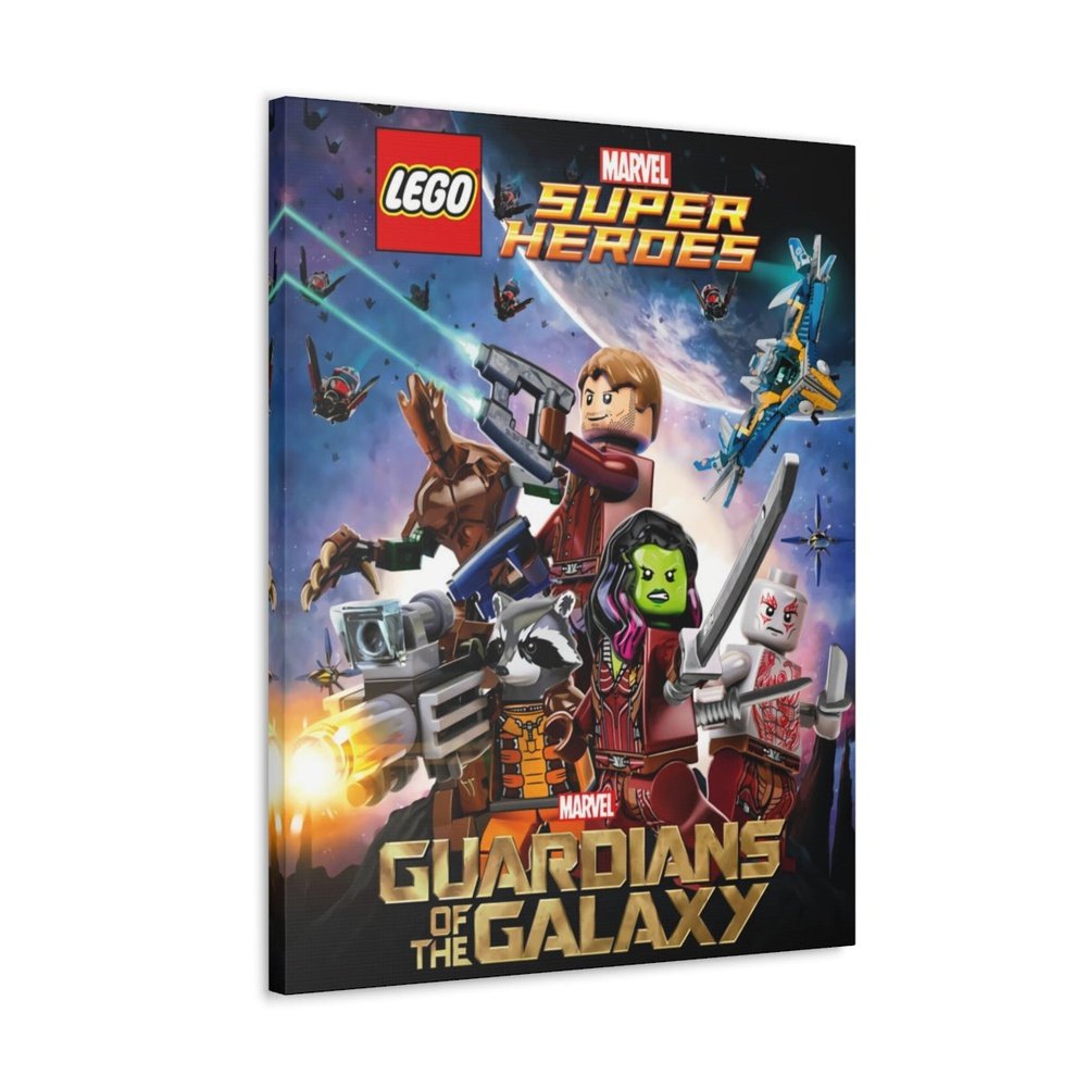 Guardians of The Galaxy v2 LEGO Movie Wall Art Canvas Art With Backing. Jurassic Bricks