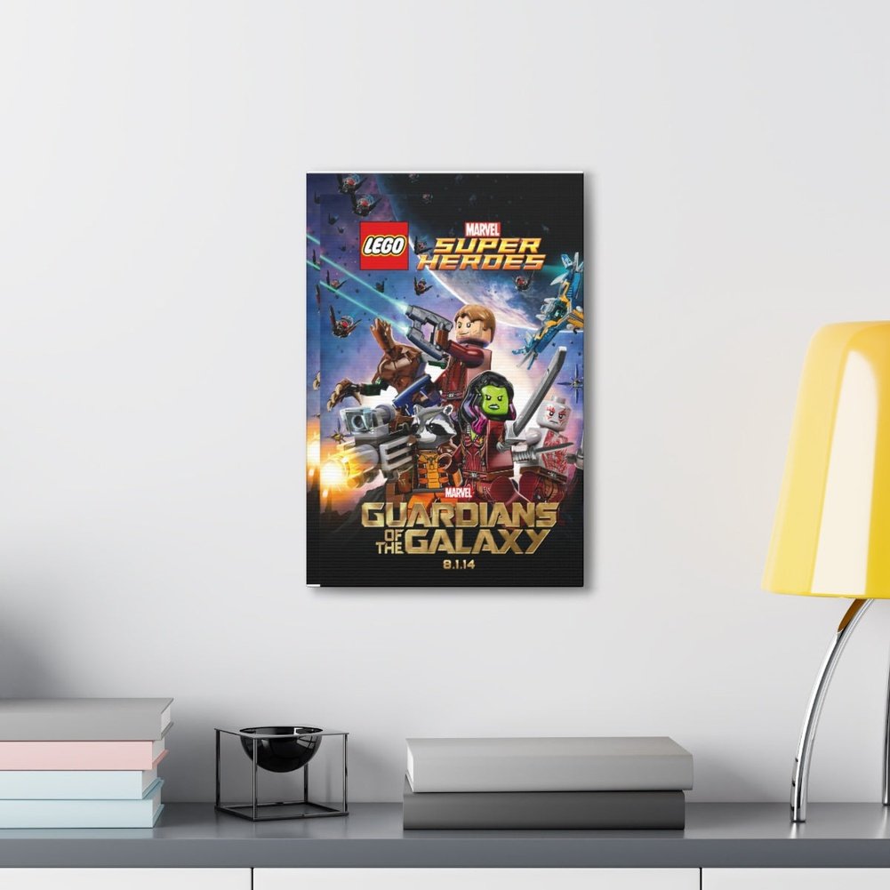 Guardians of The Galaxy v2 LEGO Movie Wall Art Canvas Art With Backing. Jurassic Bricks