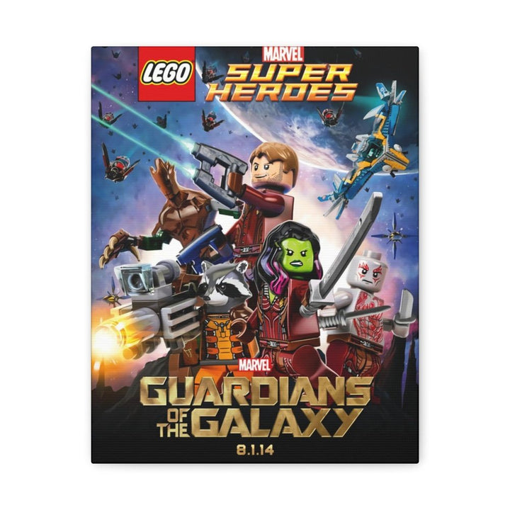 MOC NON LEGO Guardians of The Galaxy v2 LEGO Movie Wall Art Canvas Art With Backing.