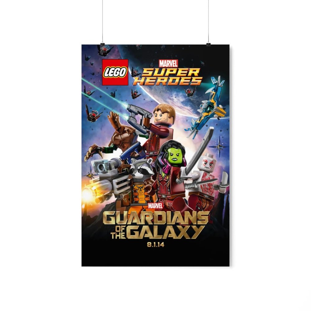 MOC NON LEGO Guardians of The Galaxy v2 LEGO Movie Wall Art POSTER ONLY