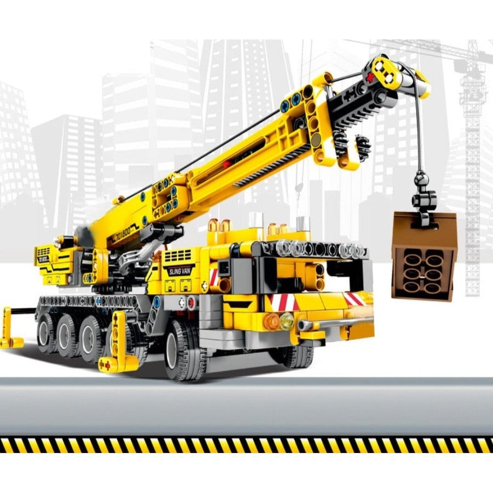 H Engineering Truck Tech Building Block City Construction Toy For Children Boy Adults Excavator Bulldozer Crane Car Brick Jurassic Bricks