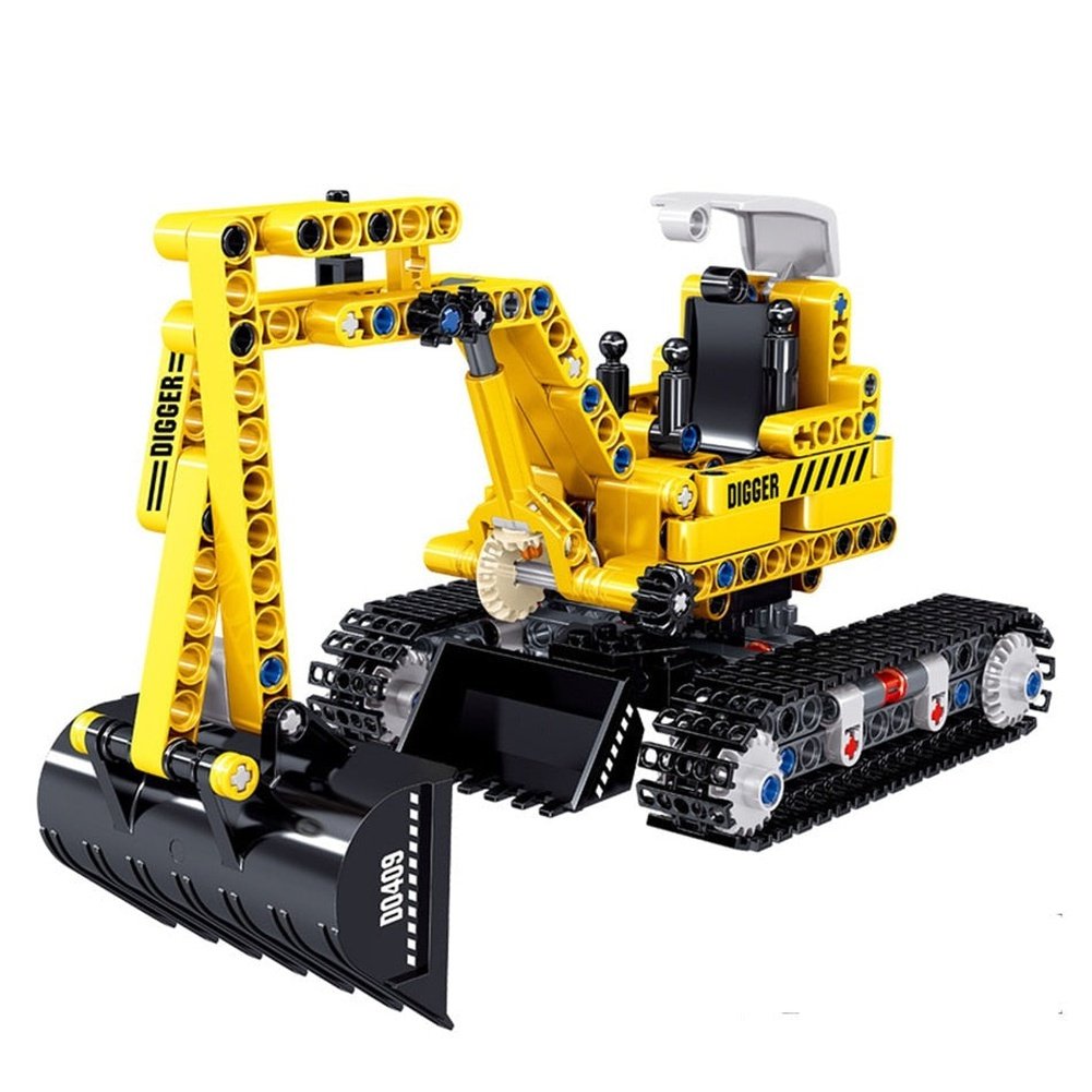 H Engineering Truck Tech Building Block City Construction Toy For Children Boy Adults Excavator Bulldozer Crane Car Brick Jurassic Bricks