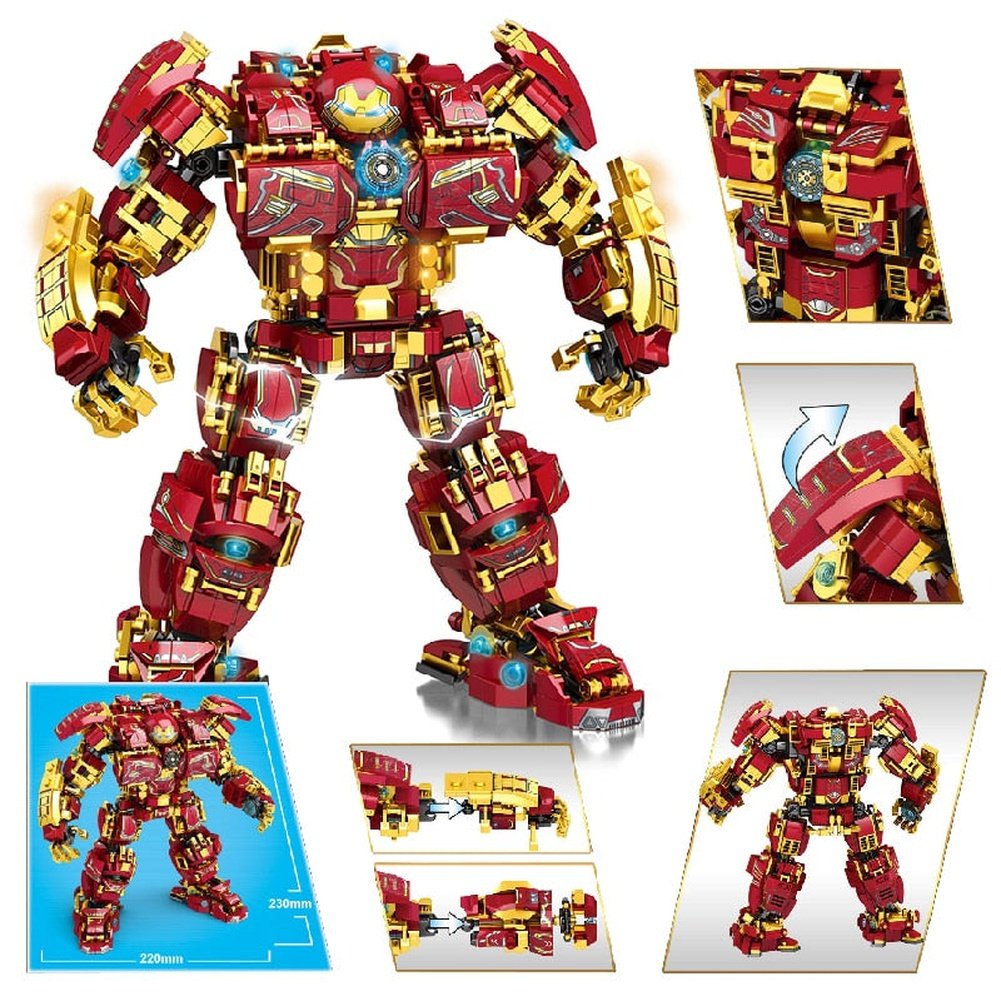 MOC  Compatible  935PCS Half Perspective Machine Iron Heroes Display Book Ideas Figures Super Hero Avengers Building Block Toy Iron Man Boy Creative Child  Fun Game Building Block Toy