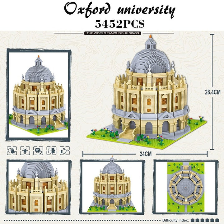 Harvard School MIT Cambridge College Tokyo Campus Princeton and Oxford UK University Cathedral Model Building Block Toys Jurassic Bricks