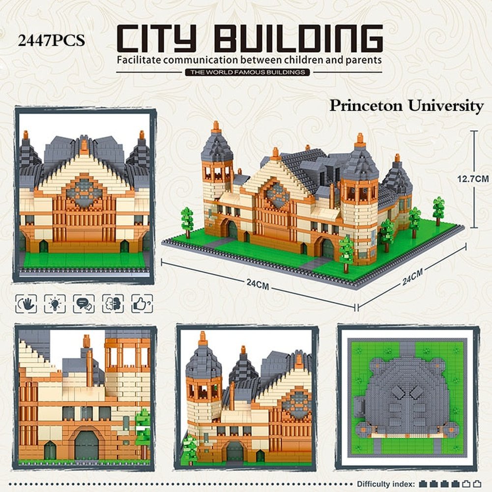 Harvard School MIT Cambridge College Tokyo Campus Princeton and Oxford UK University Cathedral Model Building Block Toys Jurassic Bricks