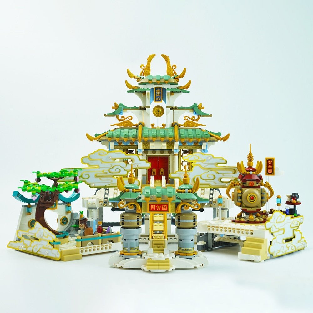 Ideas Monkey King Made A Scene Heavenly Palace Model 80039 Moc Building Blocks Bricks Educational Kid Children Gifts Toy 2433pcs K&B Brick Store