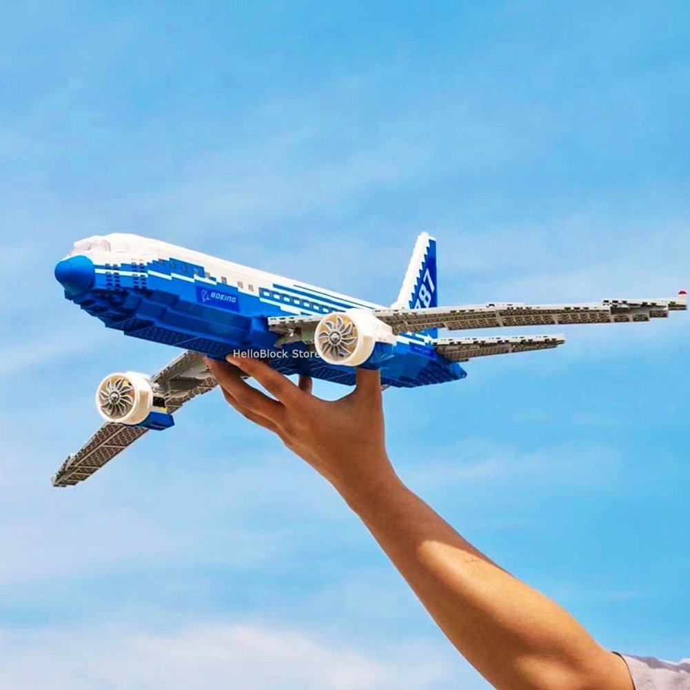 Ideas The Boeing 787 Airliner Building Block City Airplane Passenger Plane Bricks Transport Plane Toys For Kids Birthday Gifts K&B Brick Store