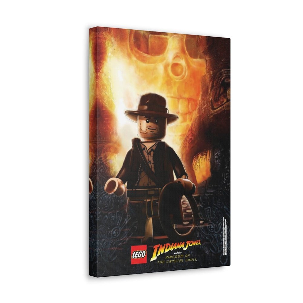 Indiana Jones LEGO Movie Wall Art Canvas Art With Backing. K&B Brick Store