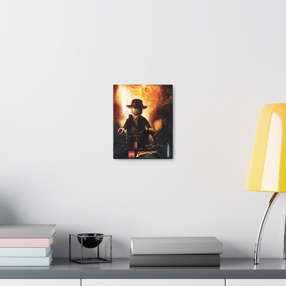 Indiana Jones LEGO Movie Wall Art Canvas Art With Backing. K&B Brick Store