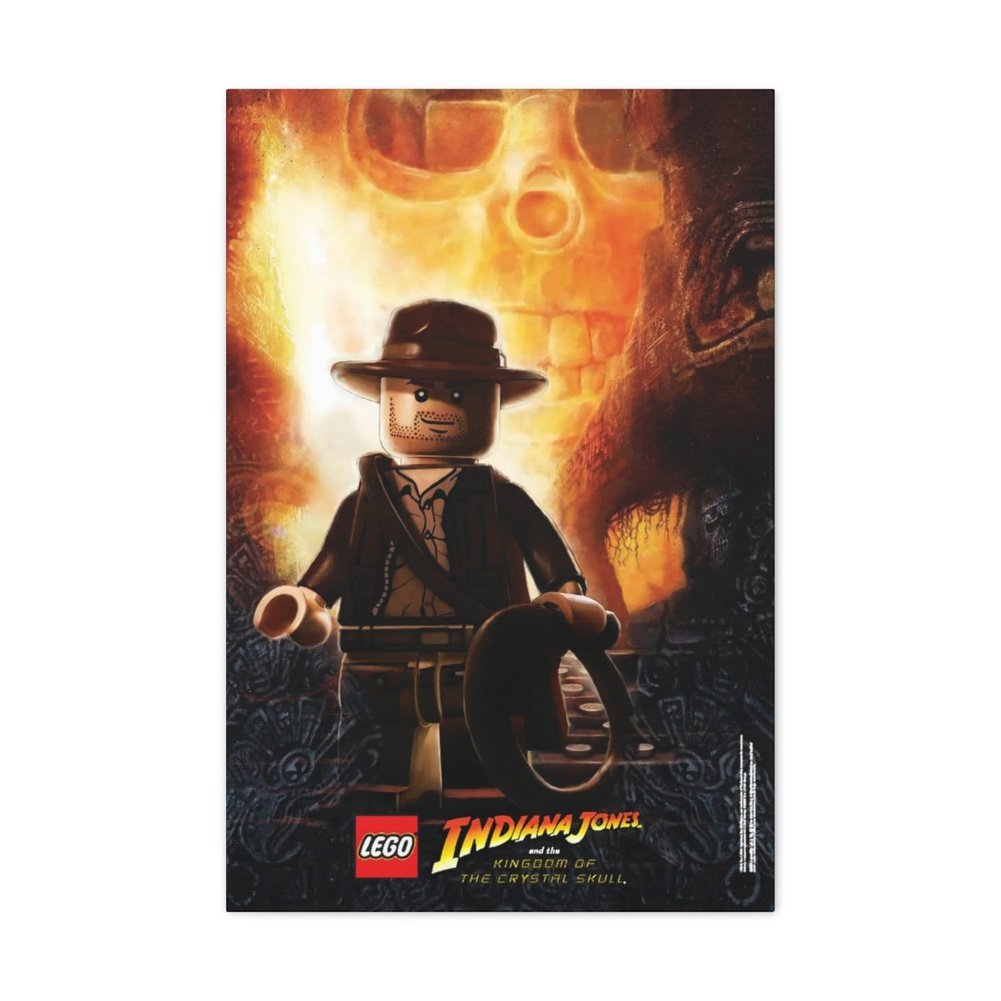 MOC NON LEGO Indiana Jones LEGO Movie Wall Art Canvas Art With Backing.