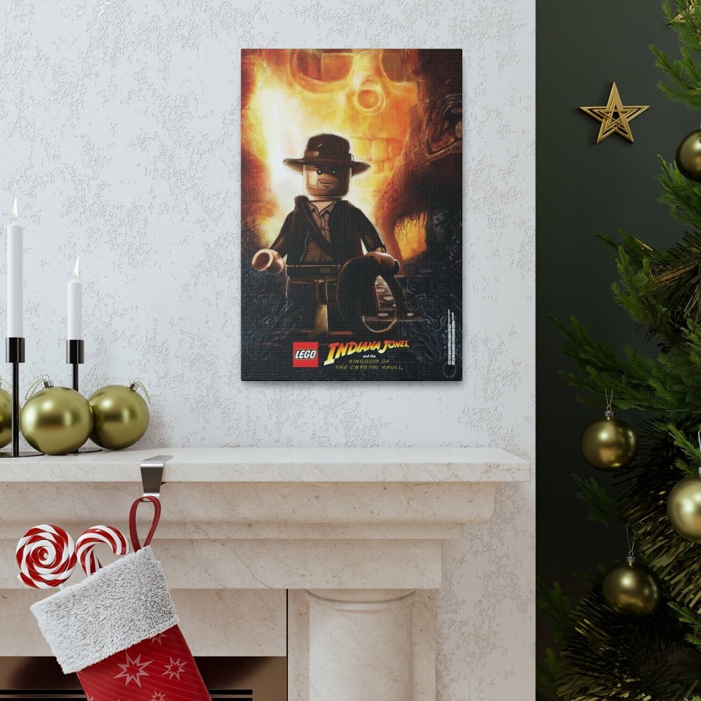 Indiana Jones LEGO Movie Wall Art Canvas Art With Backing. K&B Brick Store