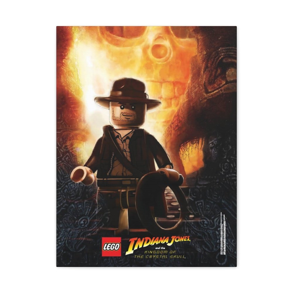 MOC NON LEGO Indiana Jones LEGO Movie Wall Art Canvas Art With Backing.