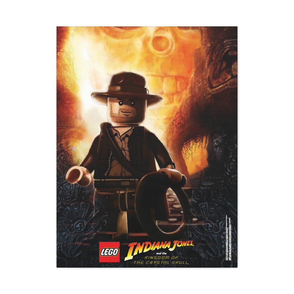 MOC NON LEGO Indiana Jones LEGO Movie Wall Art Canvas Art With Backing.