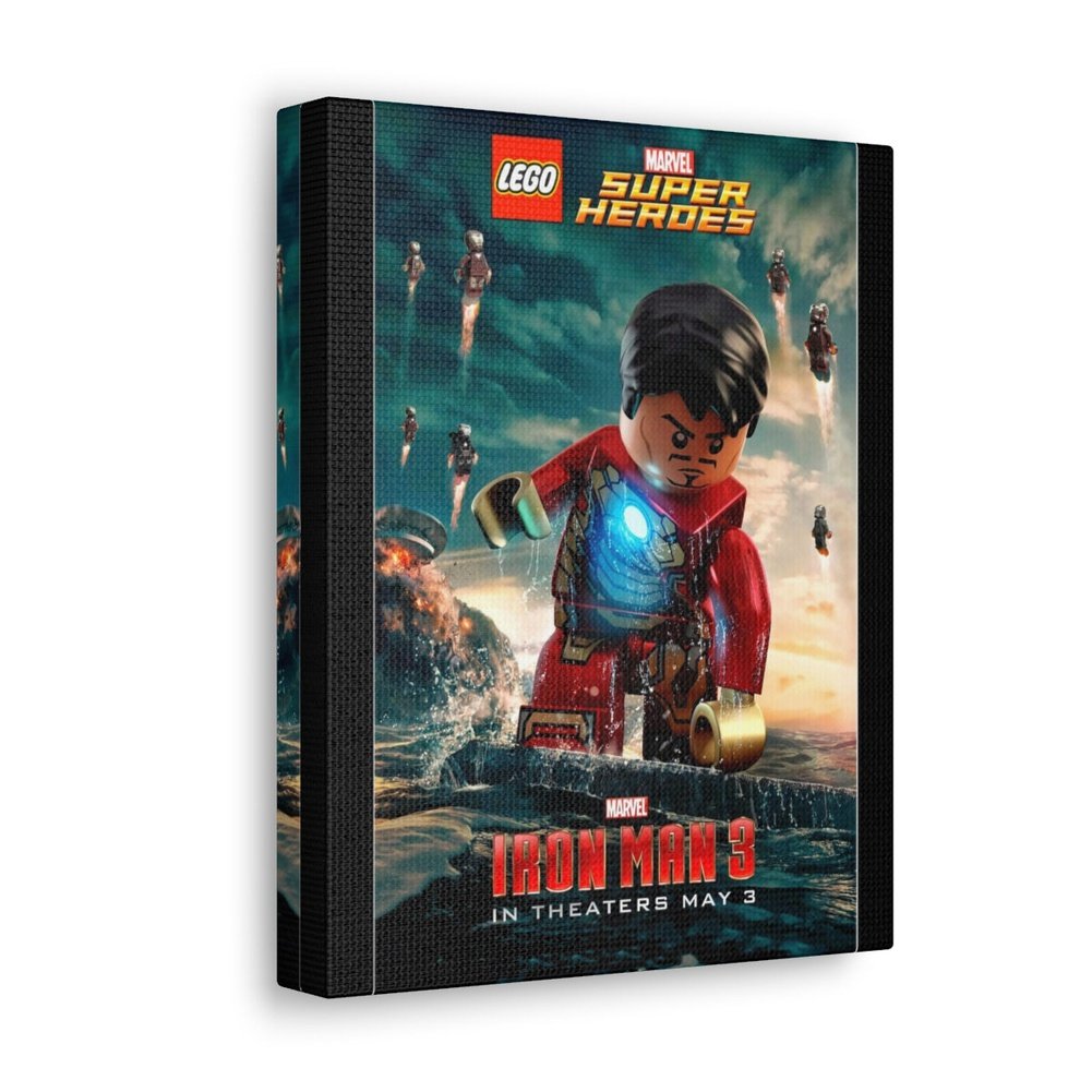 Iron Man 3 LEGO Movie Wall Art Canvas Art With Backing. K&B Brick Store