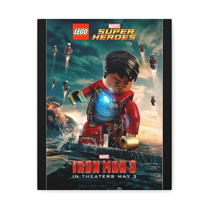 MOC NON LEGO Iron Man 3 LEGO Movie Wall Art Canvas Art With Backing.