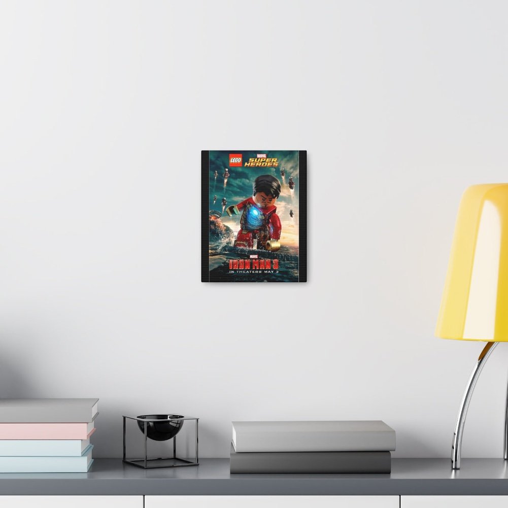 Iron Man 3 LEGO Movie Wall Art Canvas Art With Backing. K&B Brick Store