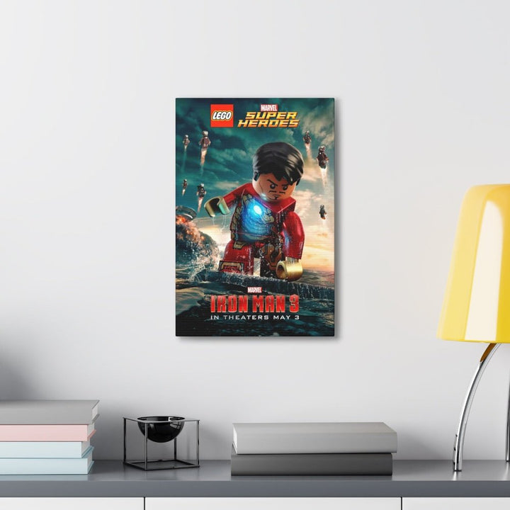 Iron Man 3 LEGO Movie Wall Art Canvas Art With Backing. K&B Brick Store