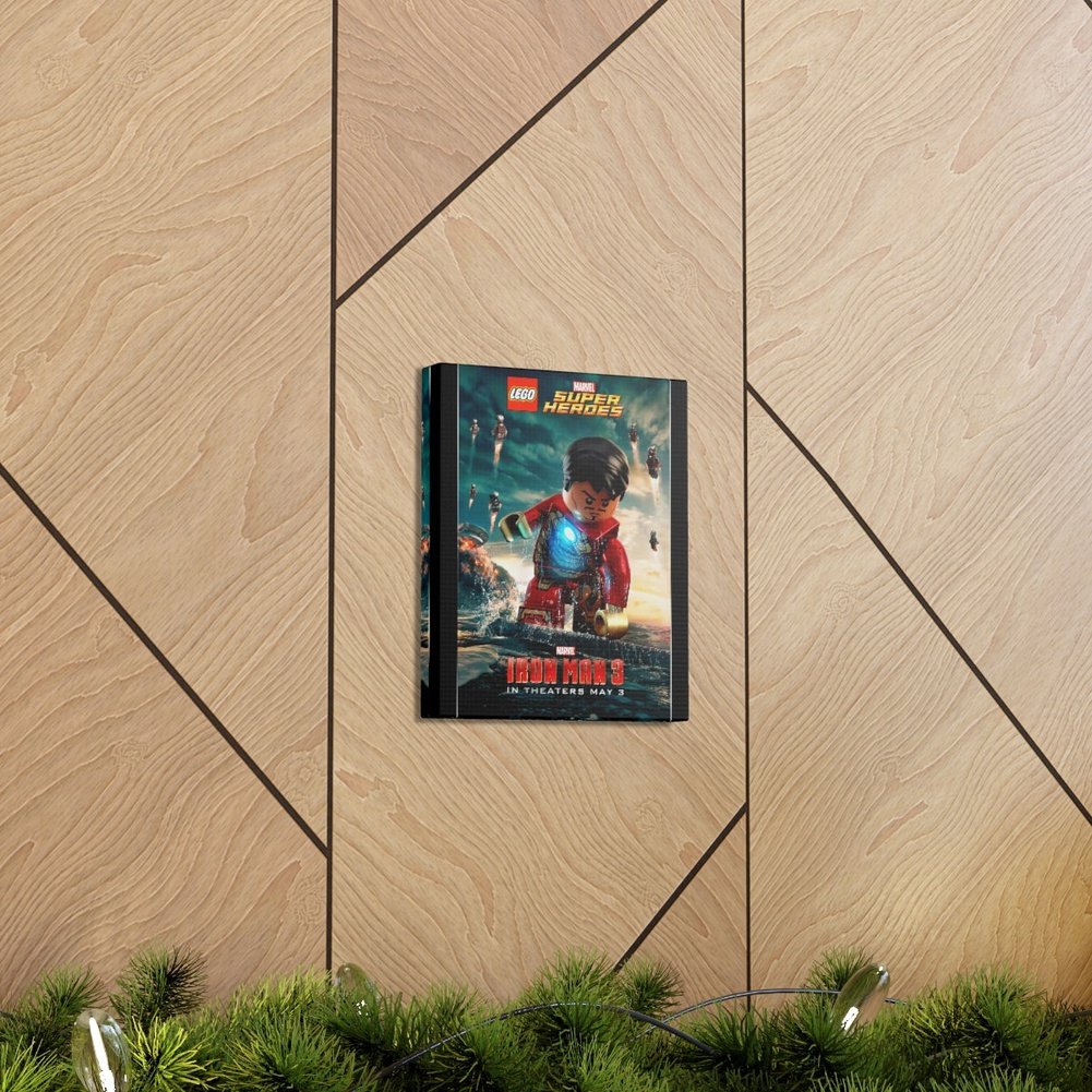 Iron Man 3 LEGO Movie Wall Art Canvas Art With Backing. K&B Brick Store