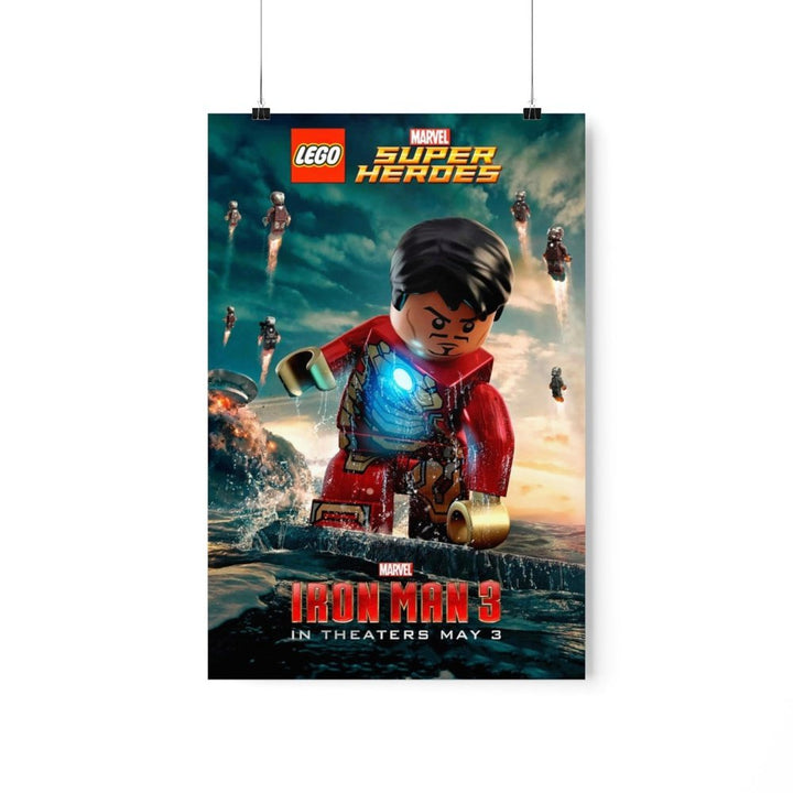 MOC NON LEGO Iron Man 3 LEGO Movie Wall Art POSTER ONLY