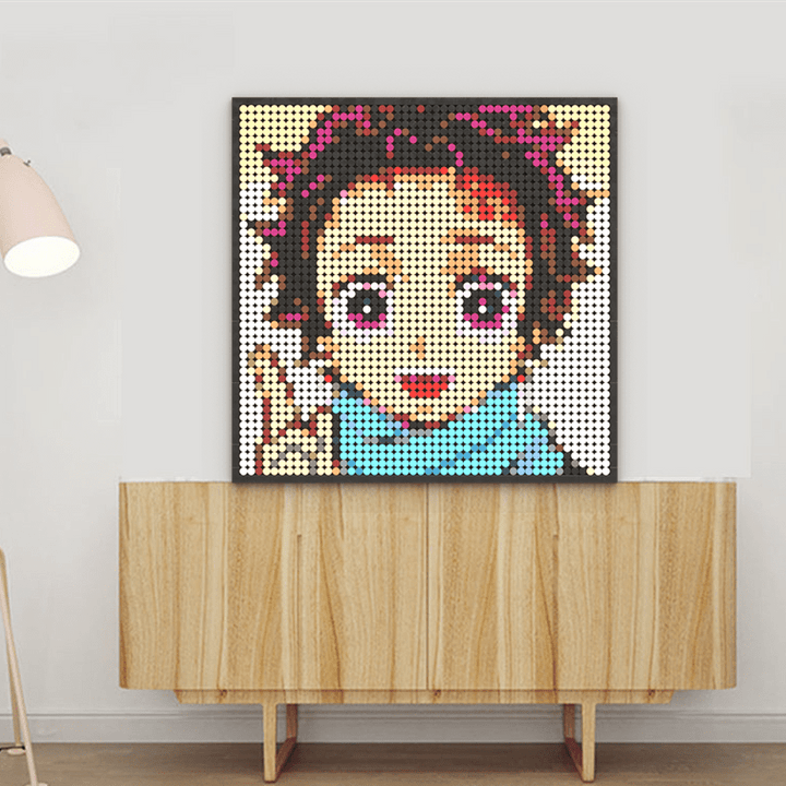 Japanese Anime Demon Slayer Samurai Tanjirou Nezuko Kyoujurou Giyuu Mini Building Blocks Bricks Pixel Art Mosaic DIY Toy Gifts Jurassic Bricks